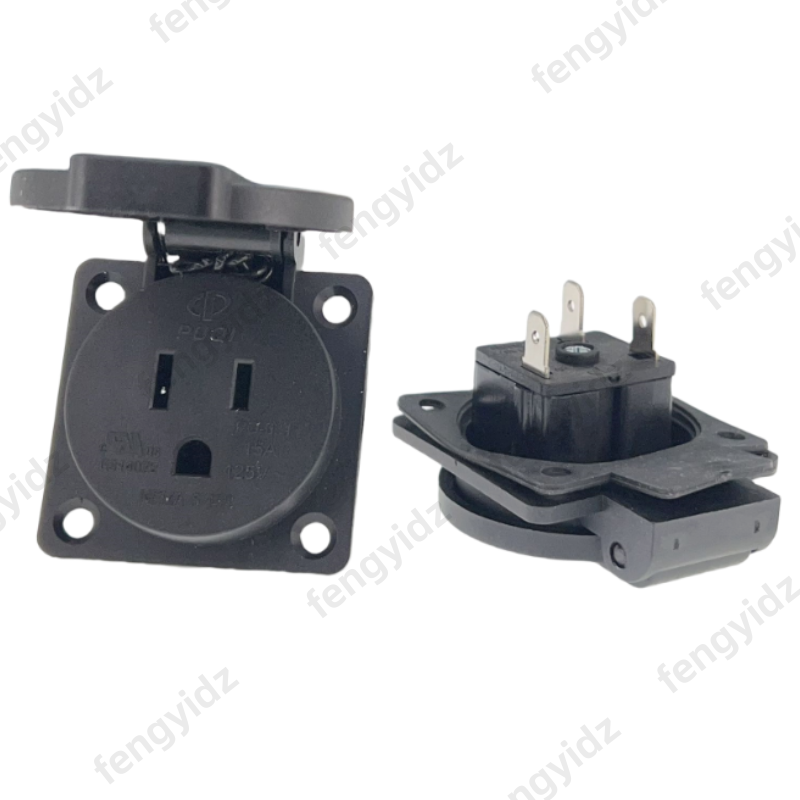 Outdoor Power Usa - Czarny 125V 15A 20A IP44 CE