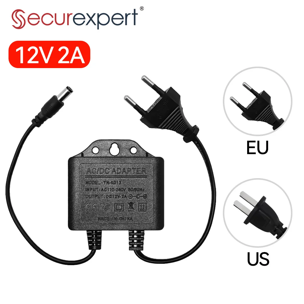 Outdoor Power Adapter - Zasilacz DC12V 2A Wodoodporny Wtyk EU