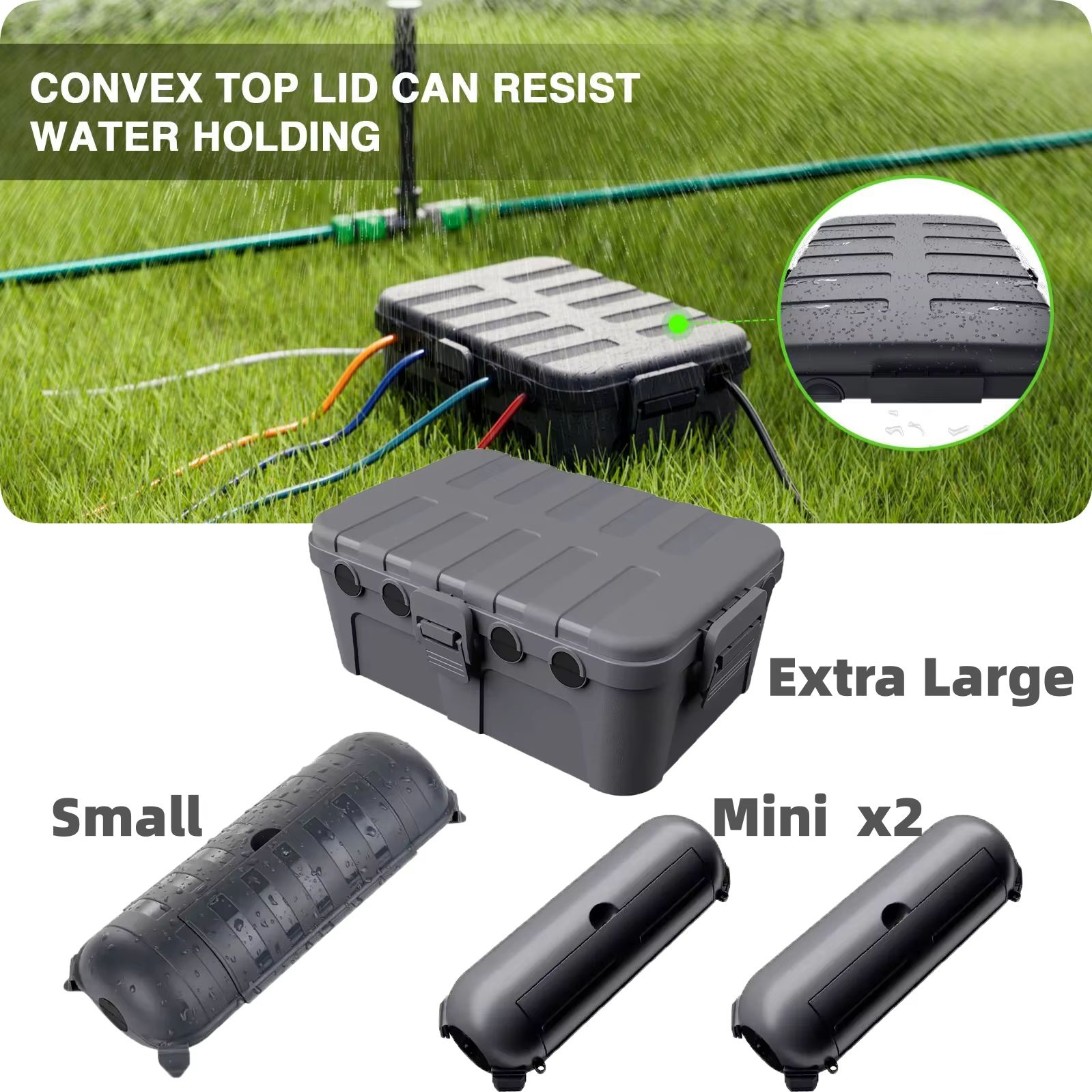 Outdoor Power Adapter - Duże, wodoodporne osłony kablowe do zewnętrznych