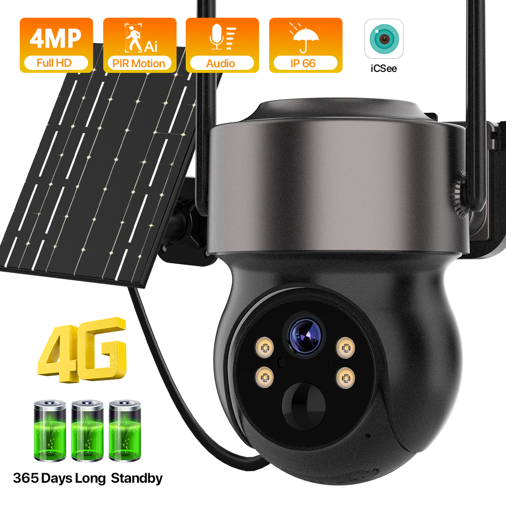 Panel Power Outdoor - Bezprzewodowa kamera bezpieczeństwa 4MP 4G SIM