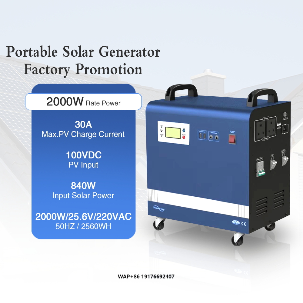 Outdoor Power Products - Generator solarny 2kW, akumulator Lifepo4 100Ah,