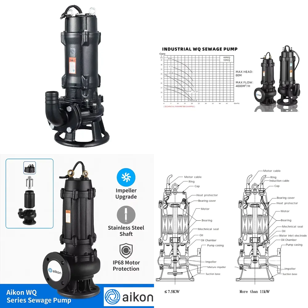 Water Pump Submersible - Elektryczna zatapialna pompa ściekowa ze stali