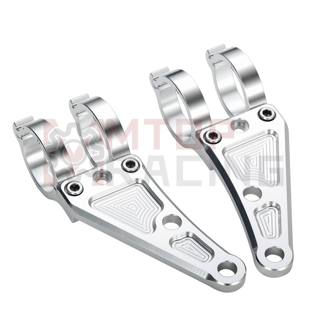 Outdoor Power Xtreme - CNC motocyklowy wspornik reflektora srebrny 30mm